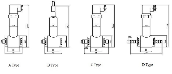 Máy truyền áp suất không khí Nhiệt độ làm việc -10 ~ + 80 °C Chứng nhận CE